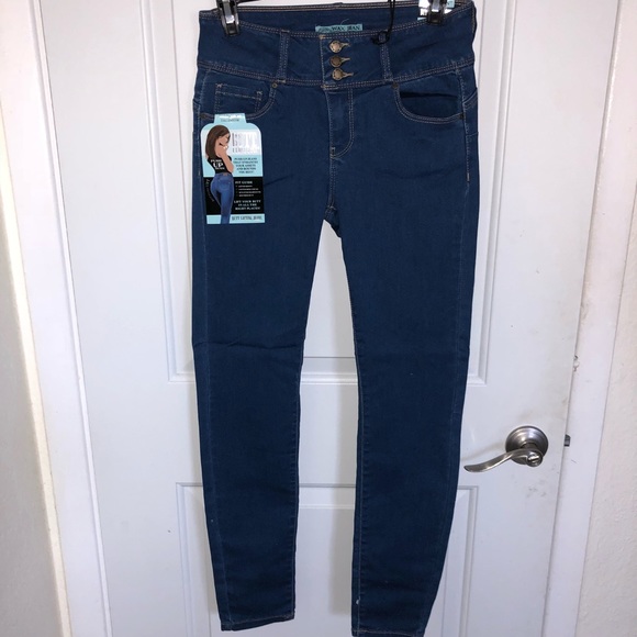 Dark Wash Butt Lifting and Enhancing Jeans WaxJean - Picture 2 of 4